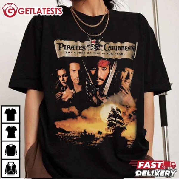 Pirates of the Caribbean Curse of the Black Pearl Movie T Shirt (4)