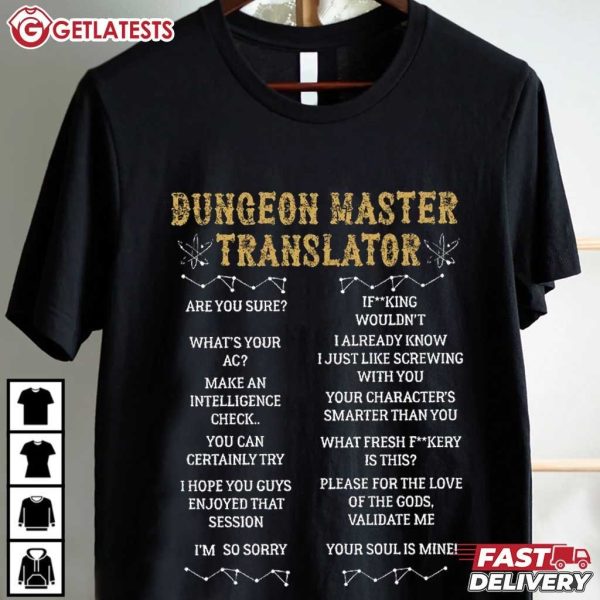 Dungeon Master Translator RPG Game DnD T Shirt (2)