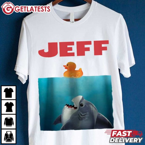 Jeff Cute Shark Funny Jaws Movie T Shirt (2)