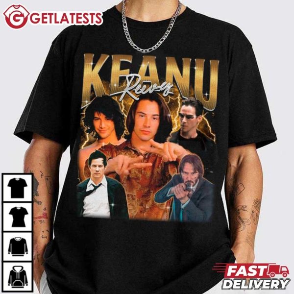 Keanu Reeves Vintage Graphic Bootleg Movie T Shirt (3)