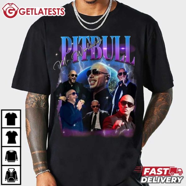 Pitbull Mr. Worldwide Vintage Bootleg Music T Shirt (3)