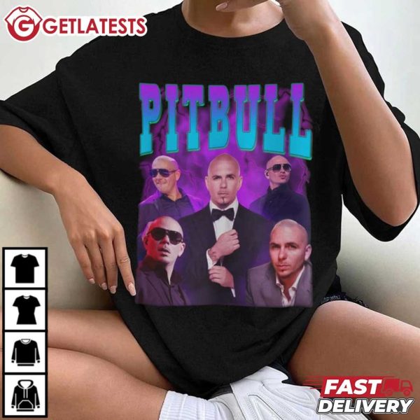 Pitbull Rapper Hip Hop Vintage Bootleg 90's Music T Shirt (4)