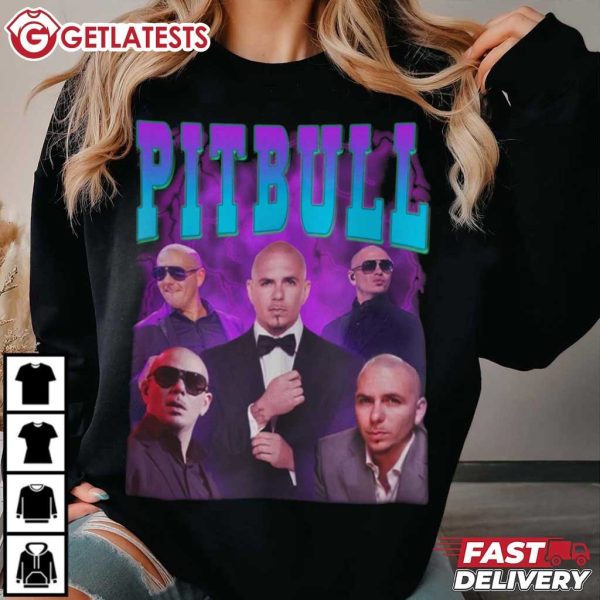 Pitbull Rapper Hip Hop Vintage Bootleg 90's Music T Shirt (1)