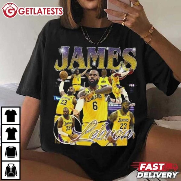 Lebron James Vintage Graphic Bootleg Basketball T Shirt (4)