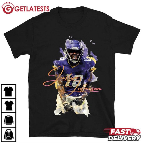 Retro Justin Jefferson Dance Design 90s Graphic T Shirt (2)