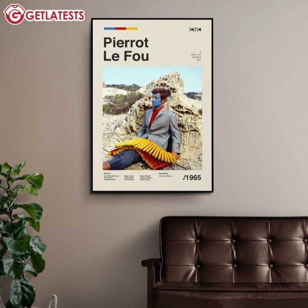 Pierrot le Fou 1965 Movie Wall Art Poster (2)