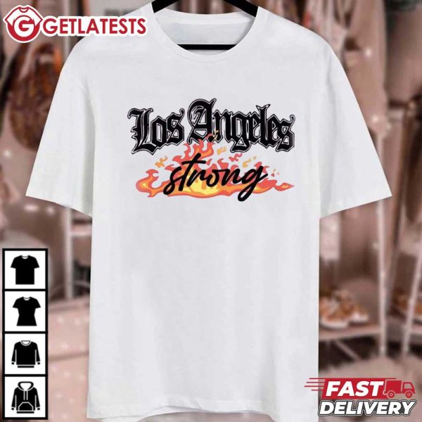 Los Angeles Strong LA Firefighter Support T Shirt (2)