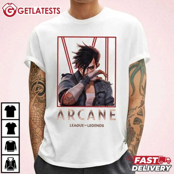 Arcane Vi Dark Wash League of Legends T Shirt (3)