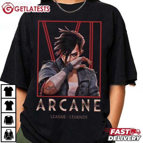 Arcane Vi Dark Wash League of Legends T Shirt (1)