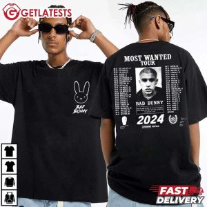 Bad Bunny Most Wanted Tour 2024 T Shirt