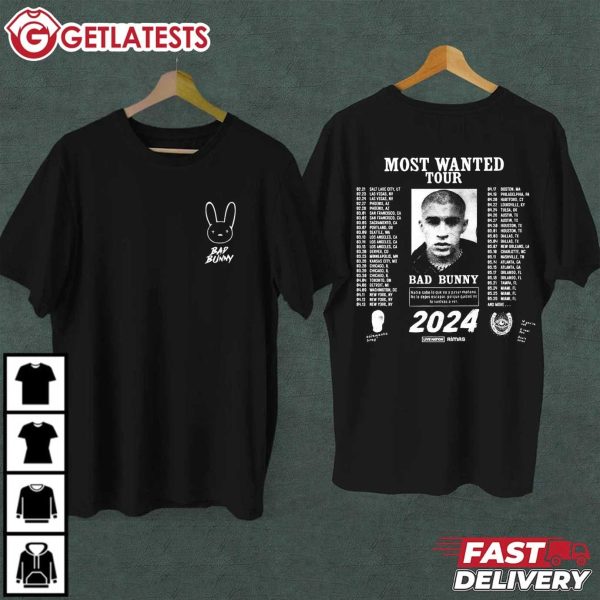 Bad Bunny Most Wanted Tour 2024 T Shirt