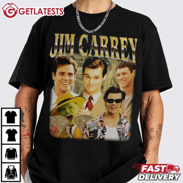 Jim Carrey Vintage Bootleg Graphic Movie T Shirt (3)