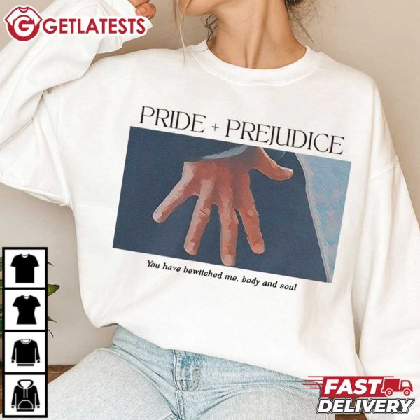 Pride and Prejudice Hand Flex Scene Bookish T Shirt (1)