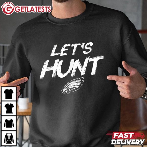 Philadelphia Eagles Let's Hunt Football T Shirt (2)