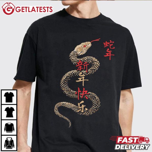 Year of the Snake 2025 Chinese Lunar New Year T Shirt (2)