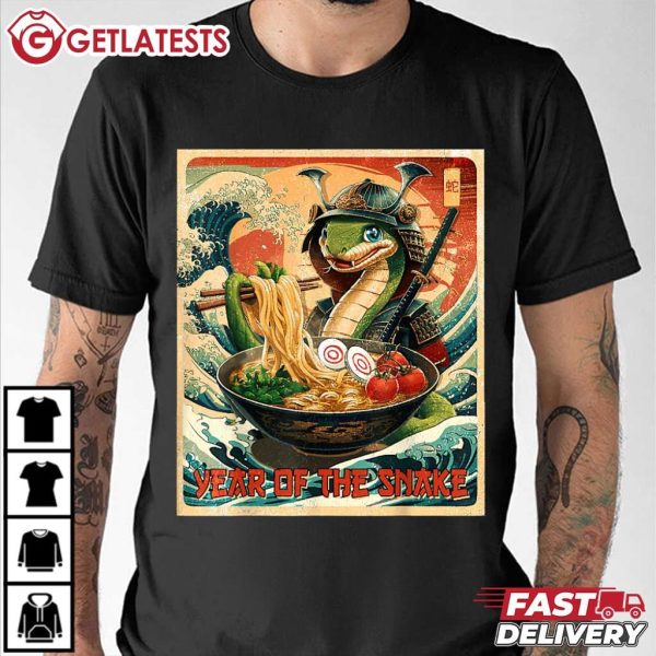 Year Of The Snake 2025 Chinese Lunar New Year Ramen Lover T Shirt (3)