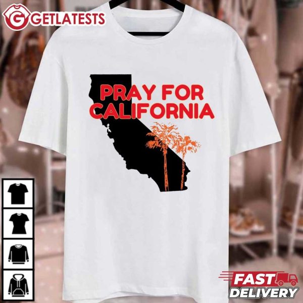 Pray For California LA Firefighter Support T Shirt (2)