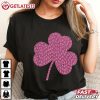 Breast Cancer Awareness Pink Ribbon Irish Clover Shamrock T Shirt (1)