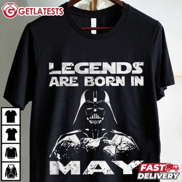 Darth Vader Legends Are Born In May T Shirt (2)