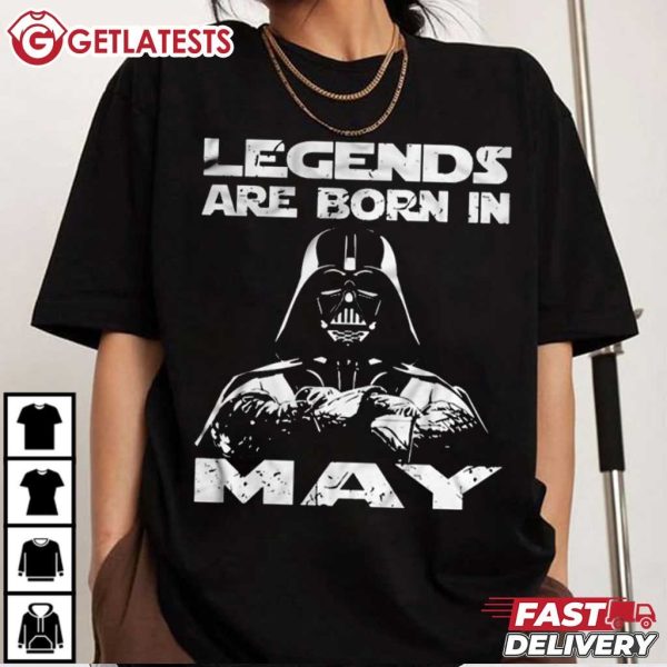 Darth Vader Legends Are Born In May T Shirt (4)