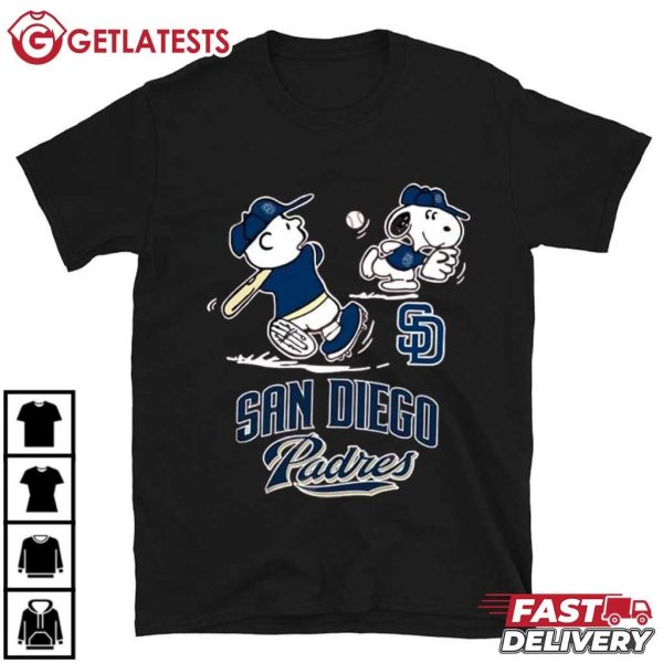 Snoopy And Charlie Brown San Diego Padres MLB T Shirt (2)