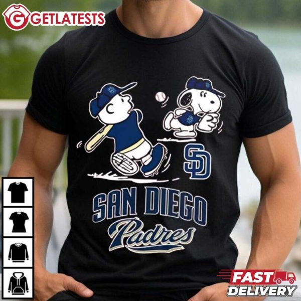 Snoopy And Charlie Brown San Diego Padres MLB T Shirt (3)