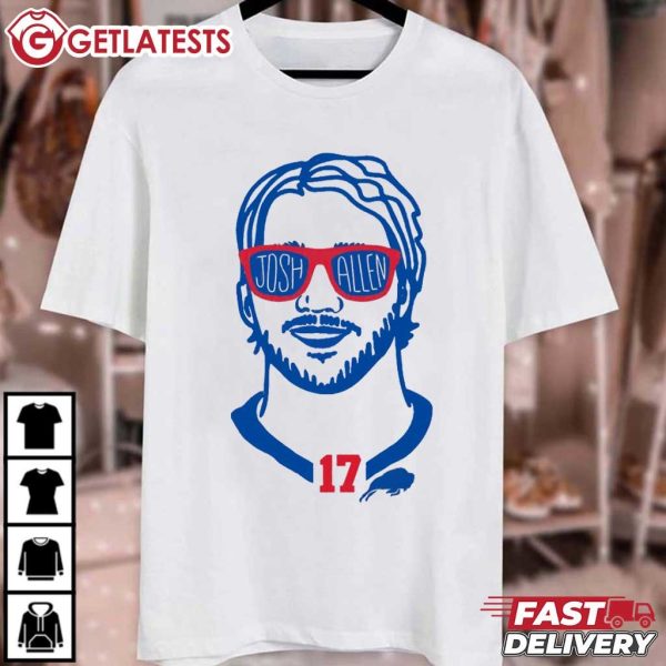 Josh Allen 17 Buffalo Bills Graphic Football T Shirt (1)