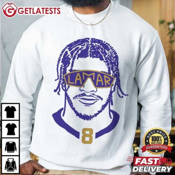 Lamar Jackson 8 Baltimore Ravens Football T Shirt (1)