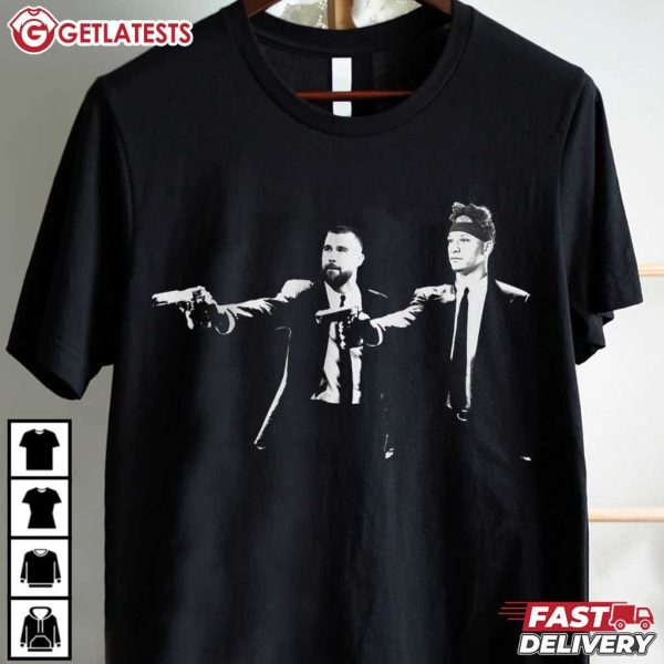 Patrick Mahomes and Travis Kelce Pulp Fiction Style T Shirt (3)