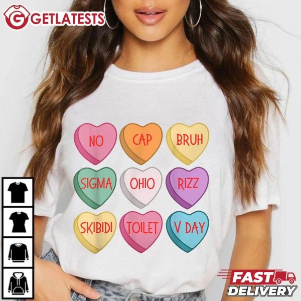 No Cap Bruh Sigma Ohio Rizz Skibidi Valentines Day Slang T Shirt (1)