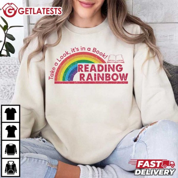 Reading Rainbow Take a Look it's in a Book T Shirt (1)