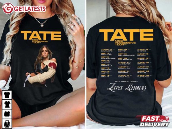 Tate McRae 2025 Miss Possessive Tour Music T Shirt (1)