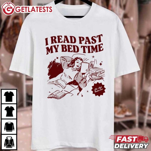 I Read Past My Bedtime Late Night Readers Club T Shirt (2)