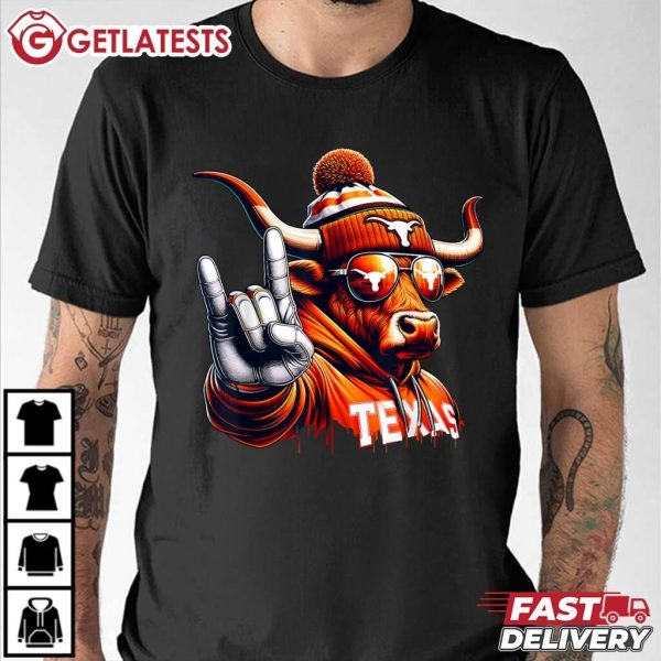 Texas Longhorns Cool Mascot Football T Shirt (3)