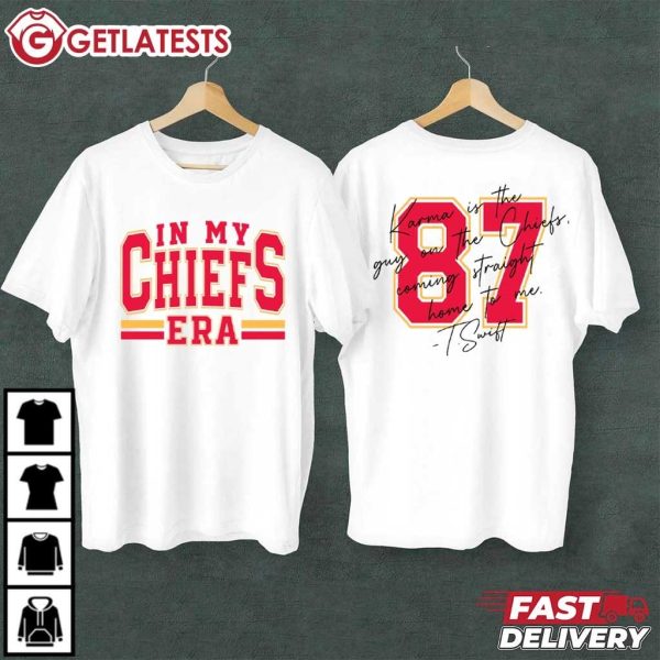 Swiftie In My Chiefs Era Football Karma Guy T Shirt (2)