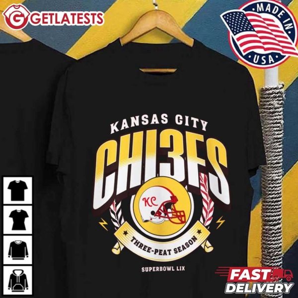 KC Chiefs Three Peat Season Superbowl Lix T Shirt (2)