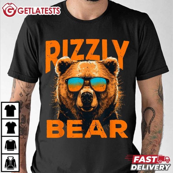 Rizzly Bear Cool Grizzly Bear Wearing Sunglasses T Shirt (3)