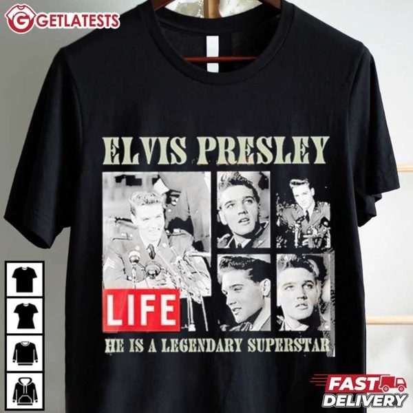 Elvis Presley Life He Is A Legendary Superstar T Shirt (2)