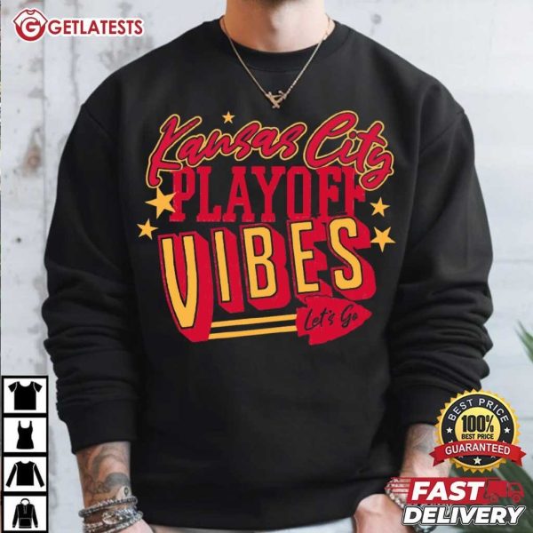 Kansas City Chiefs Playoff Vibes Fan Gifts T Shirt (1)