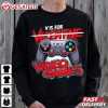 V Is For Video Games Funny Valentines Day Gamer T Shirt (1)