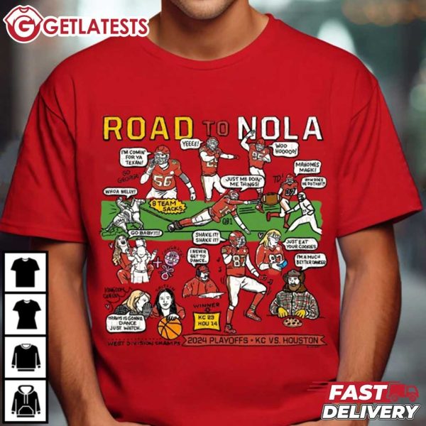 Kansas City Chiefs Road To Nola Football T Shirt (1)