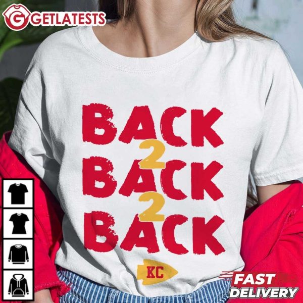 Kansas City Chiefs Back 2 Back 2 Back T Shirt (3)