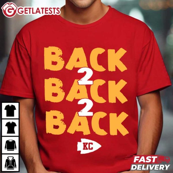 Kansas City Chiefs Back 2 Back 2 Back T Shirt (4)