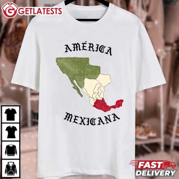 America Mexicana Map Of 1823 T Shirt (2)