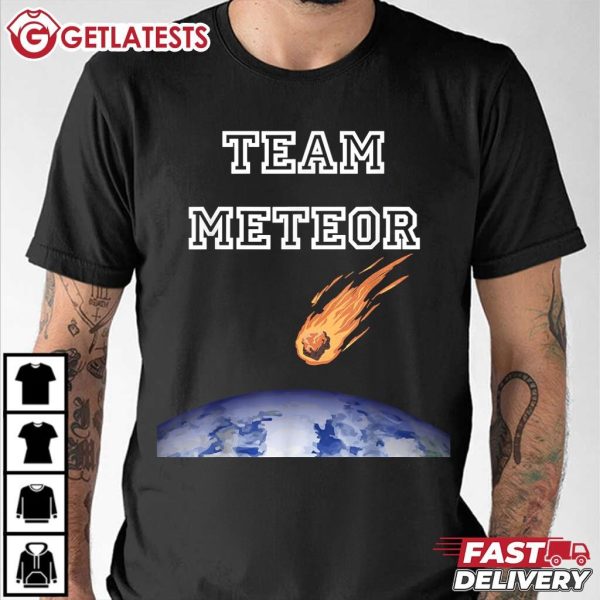 Team Meteor Crashing Into Planet T Shirt (3)