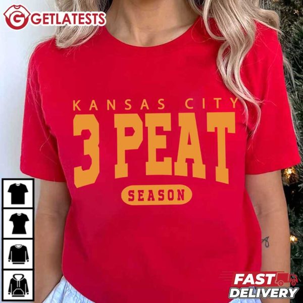 Kansas City Chiefs 3 Peat Season Football T Shirt (2)