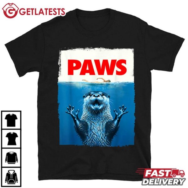 Paws Otters Funny Otters Lover T Shirt (2)