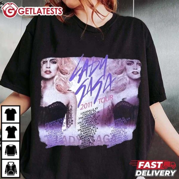 Lady Gaga 2011 Tour Music T Shirt (3)