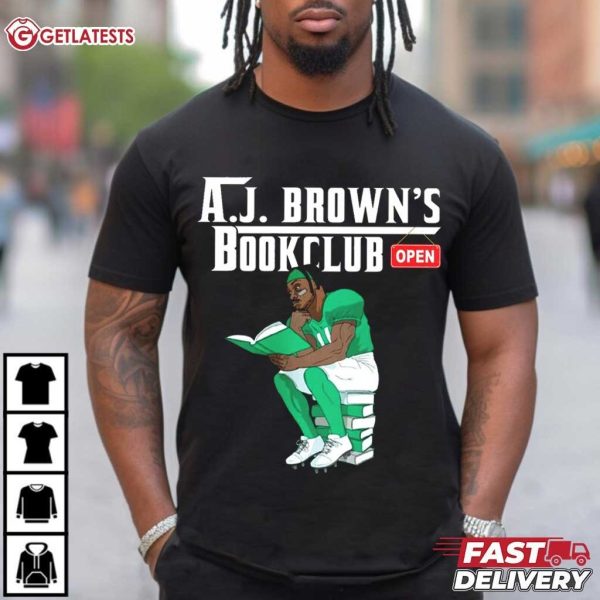 AJ Brown's Book Club Open Football T Shirt (1)