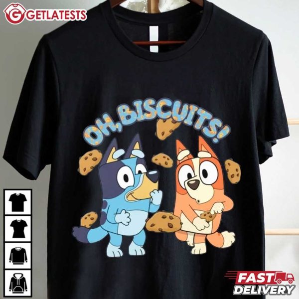 Oh Biscuits Bluey Bandit And Chilli Heeler T Shirt (2)